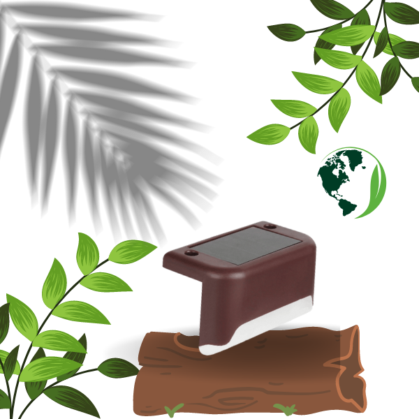 Lampes LED Solaires Extérieur marron